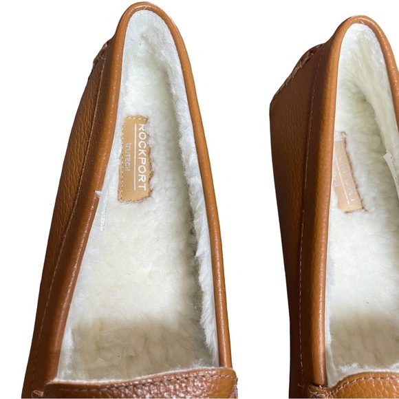 Rockport Bayview Leather Faux Fur Slip-On Shoes - Brown - Loafers Size US 11 - Picture 4 of 9